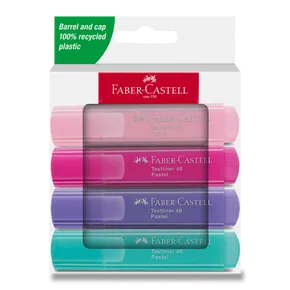 Zvýrazňovač Faber-Castell Textliner 46 Pastel, sady 4 kusov